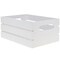 Hampton Art White Wood Crate 9.33" x 6.5" x 4.25" – Small Wooden Crate Box for Crafts, Storage, Decor, Rustic Wood Crate Organizer, Wooden Crate for Crafts